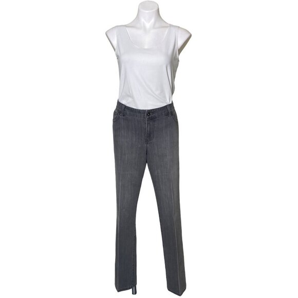 Chico’s Platinum Black Ultimate Fit Slim Leg Jeans, Women's Size 2R (L) - Picture 1 of 11